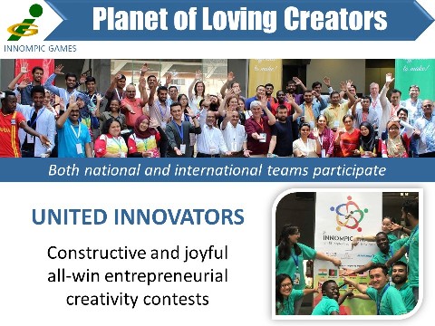 UNITED INNOVATORS Innompic Games vision Planet of Loving Creators