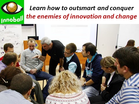 Innoball brainstorming session outsmart competitorsm conquer enemies