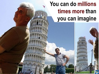 You can chan ge the world quotes funny pictures, Pisa tower, Vadim Kotelnikov photogram 