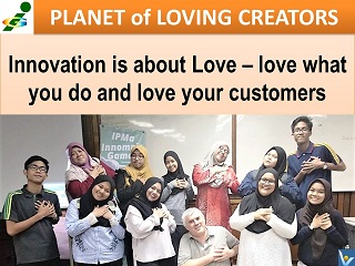 Malaysia Innompic Games IPMA 2018 Innovation is Love Innompic Planet of Loving Creators Gesture heart